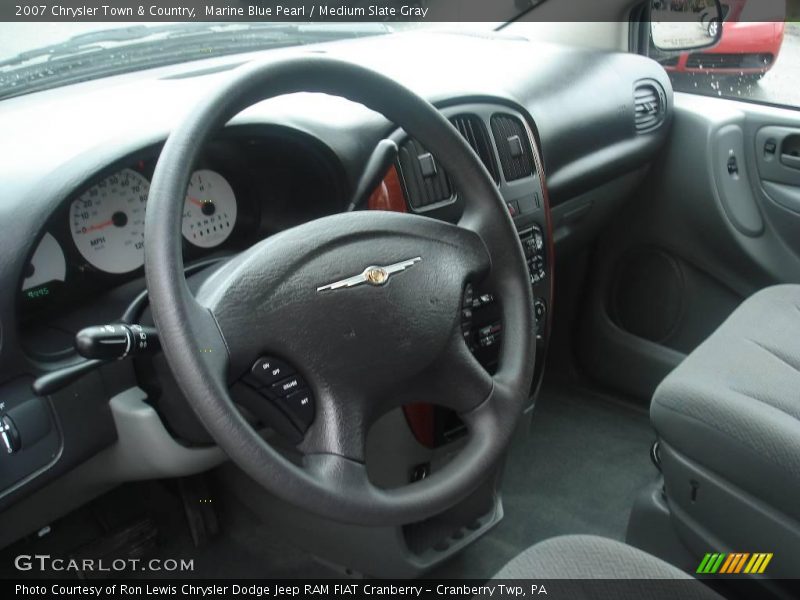 Marine Blue Pearl / Medium Slate Gray 2007 Chrysler Town & Country