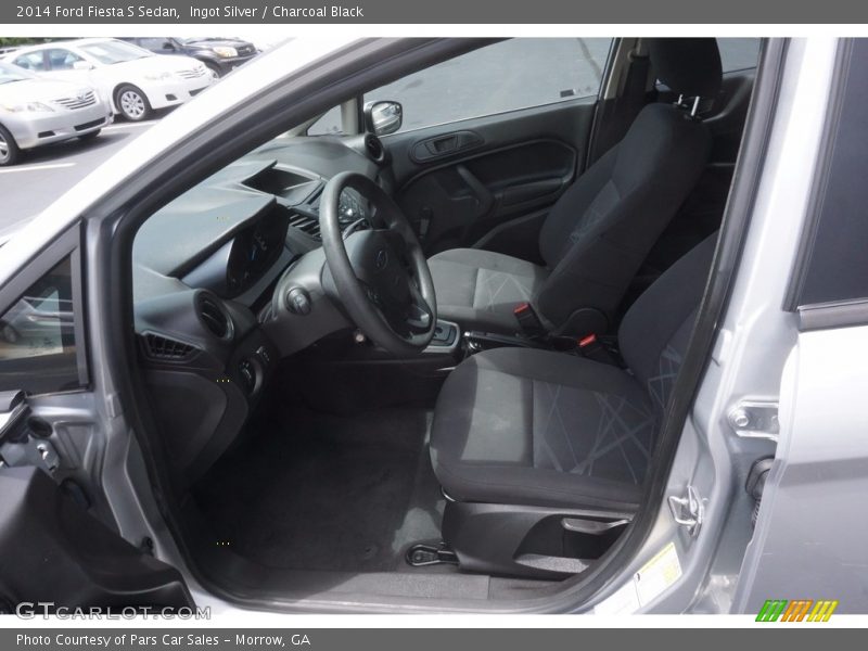 Ingot Silver / Charcoal Black 2014 Ford Fiesta S Sedan