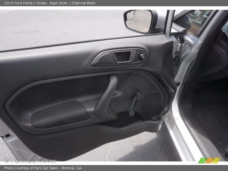 Ingot Silver / Charcoal Black 2014 Ford Fiesta S Sedan