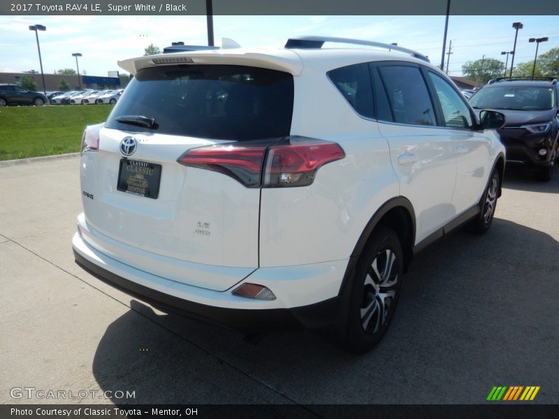 Super White / Black 2017 Toyota RAV4 LE
