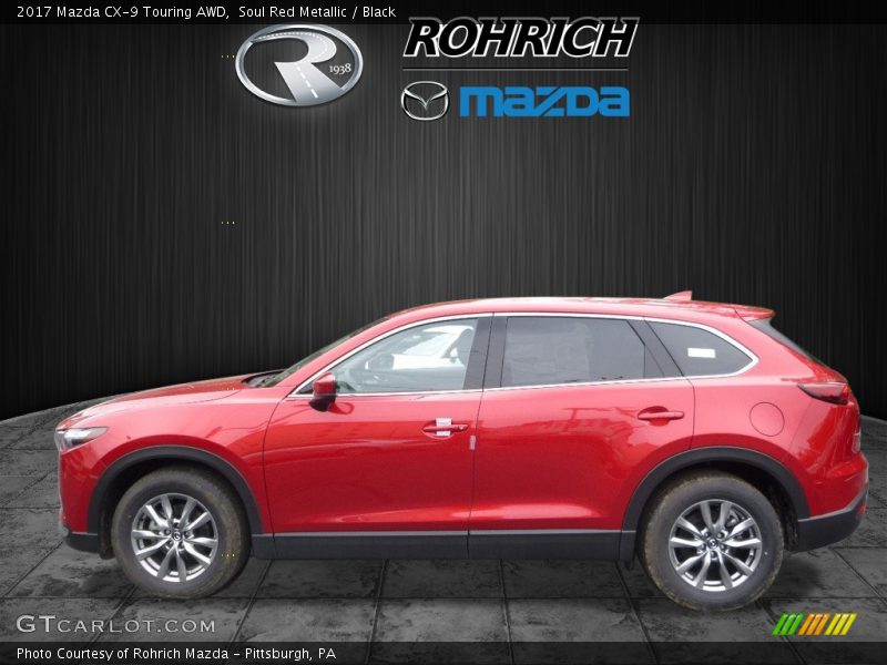 Soul Red Metallic / Black 2017 Mazda CX-9 Touring AWD