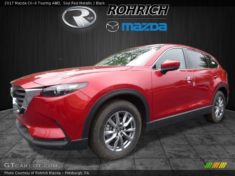 Soul Red Metallic / Black 2017 Mazda CX-9 Touring AWD