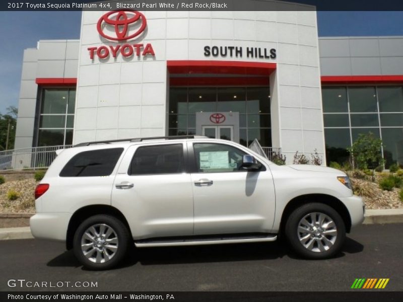 Blizzard Pearl White / Red Rock/Black 2017 Toyota Sequoia Platinum 4x4