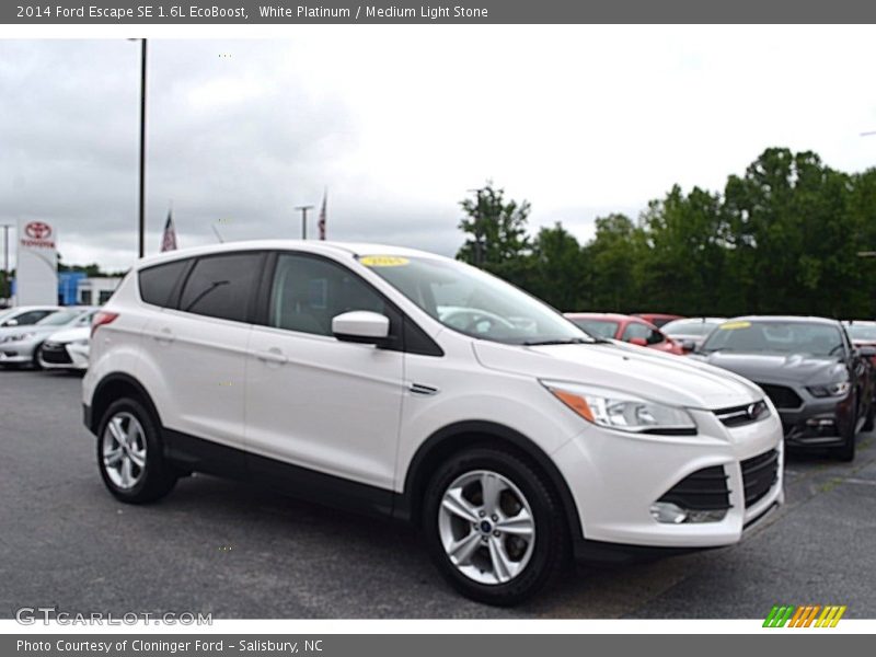 White Platinum / Medium Light Stone 2014 Ford Escape SE 1.6L EcoBoost