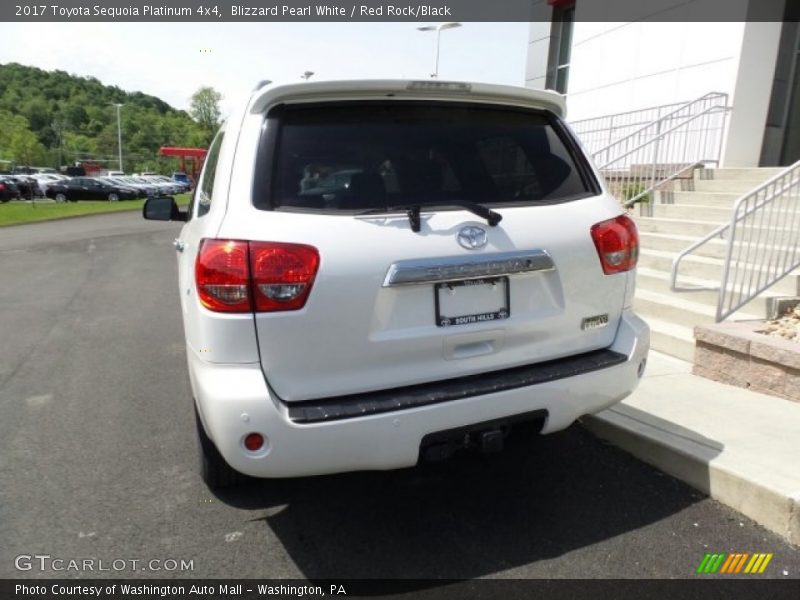 Blizzard Pearl White / Red Rock/Black 2017 Toyota Sequoia Platinum 4x4