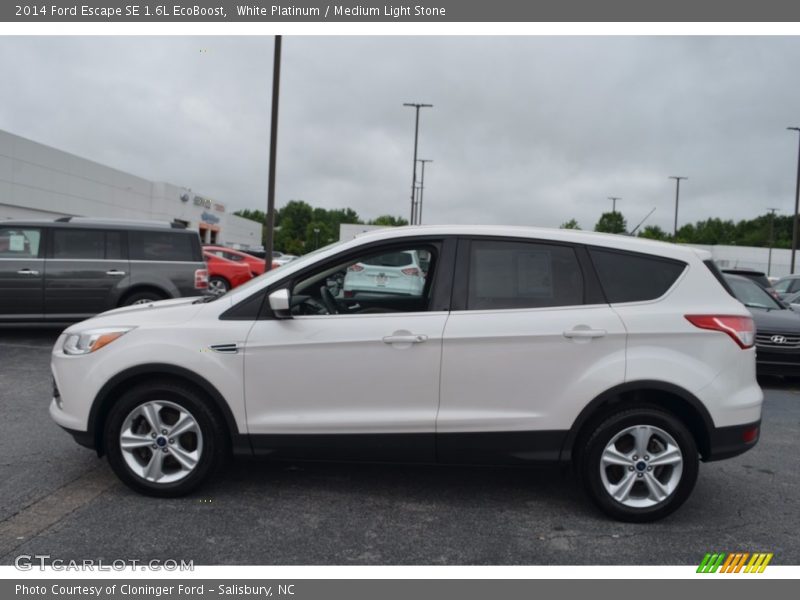 White Platinum / Medium Light Stone 2014 Ford Escape SE 1.6L EcoBoost