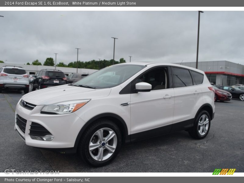 White Platinum / Medium Light Stone 2014 Ford Escape SE 1.6L EcoBoost