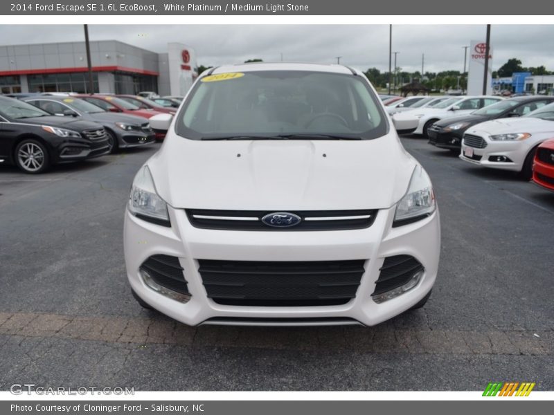 White Platinum / Medium Light Stone 2014 Ford Escape SE 1.6L EcoBoost