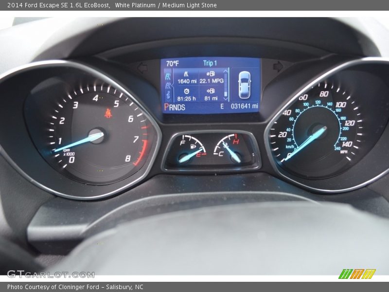 White Platinum / Medium Light Stone 2014 Ford Escape SE 1.6L EcoBoost