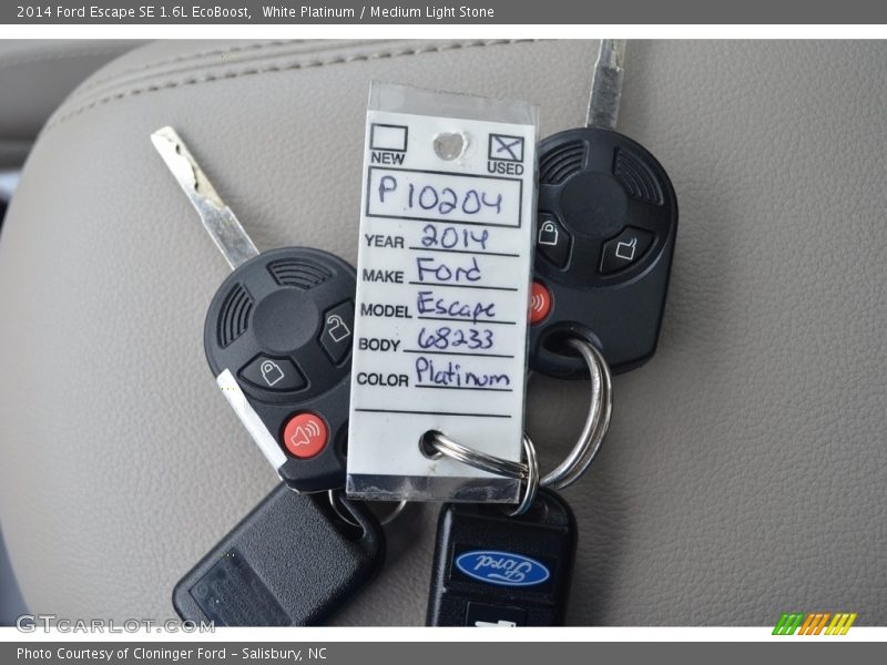 White Platinum / Medium Light Stone 2014 Ford Escape SE 1.6L EcoBoost
