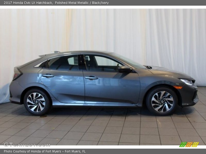 Polished Metal Metallic / Black/Ivory 2017 Honda Civic LX Hatchback