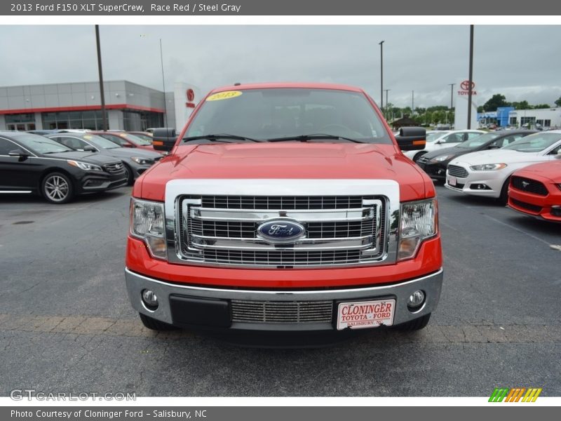 Race Red / Steel Gray 2013 Ford F150 XLT SuperCrew