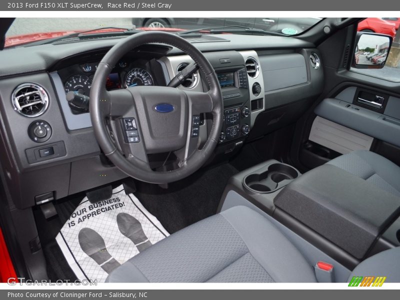 Race Red / Steel Gray 2013 Ford F150 XLT SuperCrew