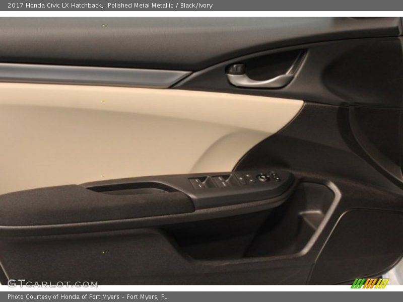 Polished Metal Metallic / Black/Ivory 2017 Honda Civic LX Hatchback