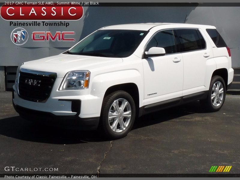 Summit White / Jet Black 2017 GMC Terrain SLE AWD
