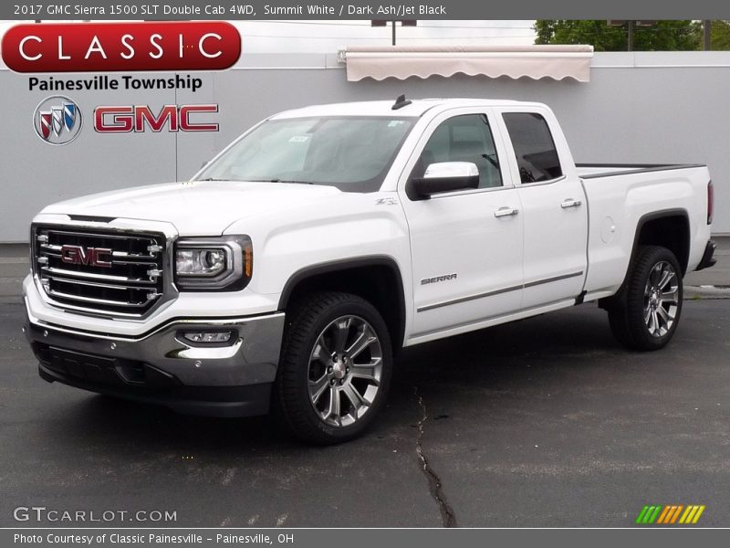 Summit White / Dark Ash/Jet Black 2017 GMC Sierra 1500 SLT Double Cab 4WD