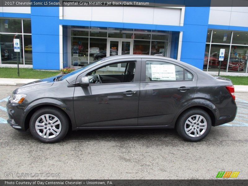 Nightfall Gray Metallic / Jet Black/Dark Titanium 2017 Chevrolet Sonic LS Sedan