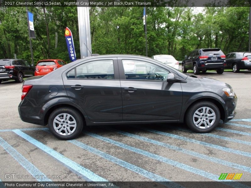 Nightfall Gray Metallic / Jet Black/Dark Titanium 2017 Chevrolet Sonic LS Sedan