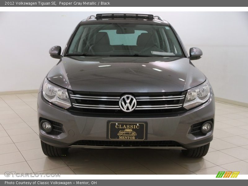 Pepper Gray Metallic / Black 2012 Volkswagen Tiguan SE