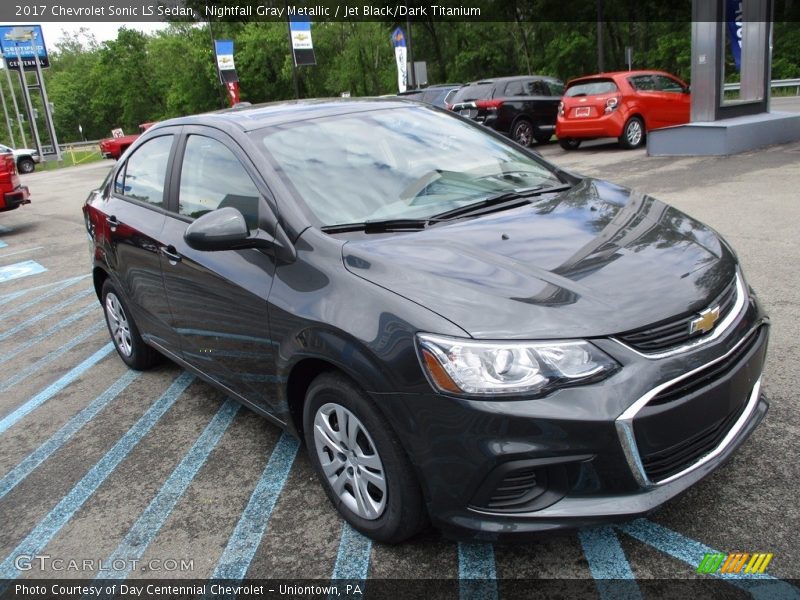 Nightfall Gray Metallic / Jet Black/Dark Titanium 2017 Chevrolet Sonic LS Sedan