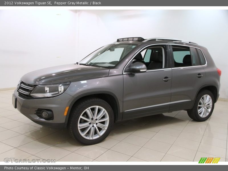 Pepper Gray Metallic / Black 2012 Volkswagen Tiguan SE