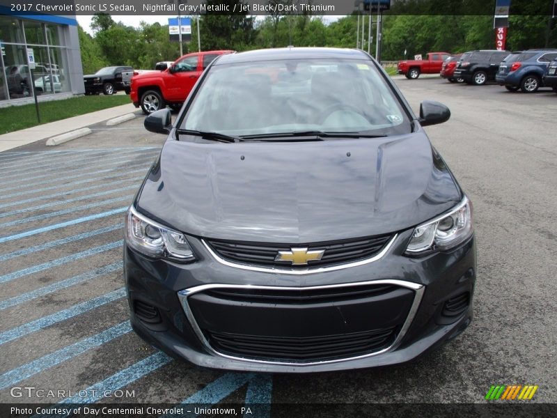 Nightfall Gray Metallic / Jet Black/Dark Titanium 2017 Chevrolet Sonic LS Sedan