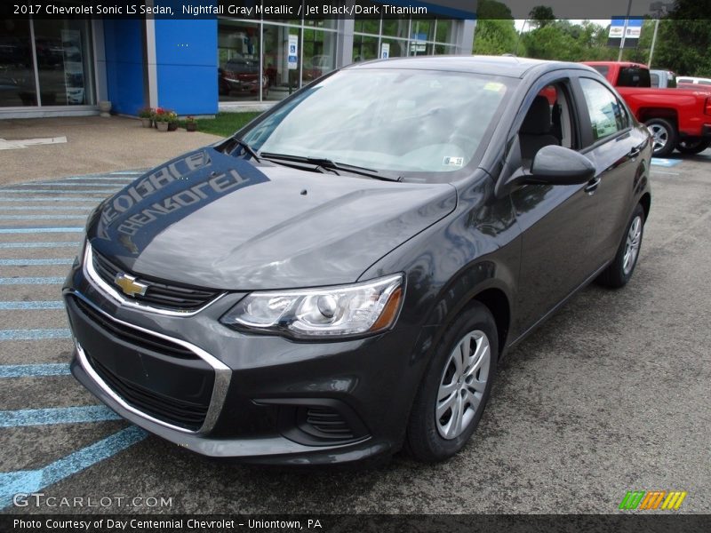 Nightfall Gray Metallic / Jet Black/Dark Titanium 2017 Chevrolet Sonic LS Sedan