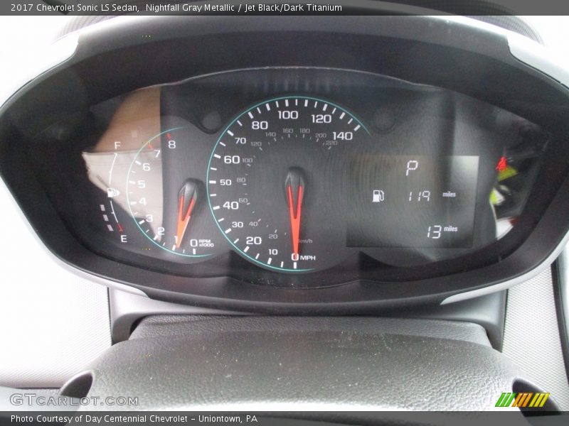 Nightfall Gray Metallic / Jet Black/Dark Titanium 2017 Chevrolet Sonic LS Sedan