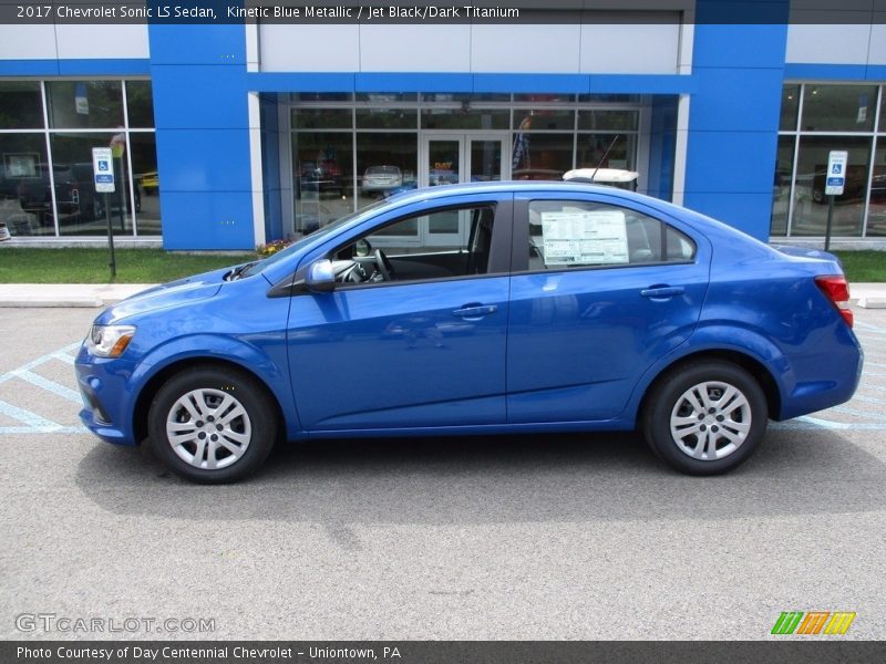 Kinetic Blue Metallic / Jet Black/Dark Titanium 2017 Chevrolet Sonic LS Sedan