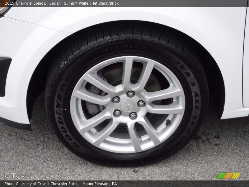 Summit White / Jet Black/Brick 2015 Chevrolet Sonic LT Sedan