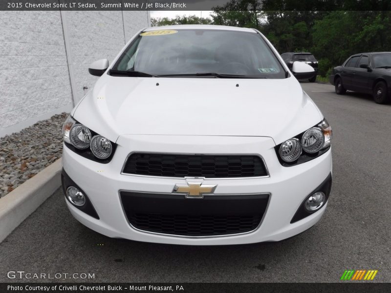 Summit White / Jet Black/Brick 2015 Chevrolet Sonic LT Sedan