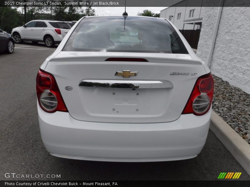 Summit White / Jet Black/Brick 2015 Chevrolet Sonic LT Sedan