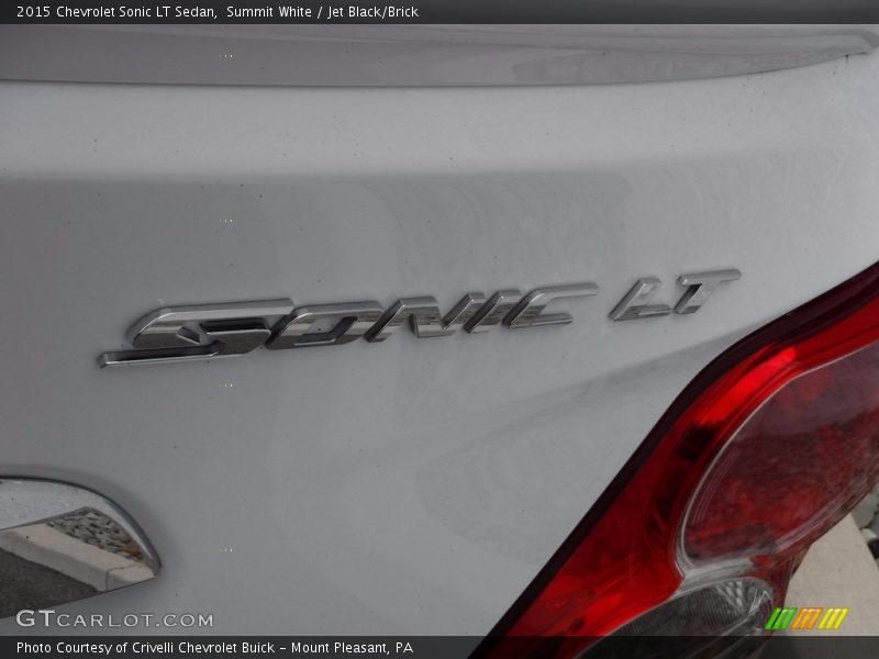Summit White / Jet Black/Brick 2015 Chevrolet Sonic LT Sedan