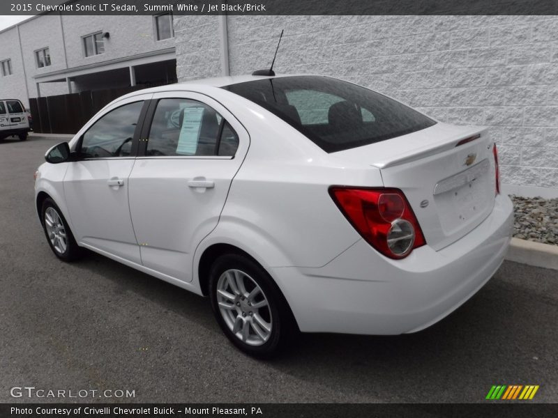Summit White / Jet Black/Brick 2015 Chevrolet Sonic LT Sedan