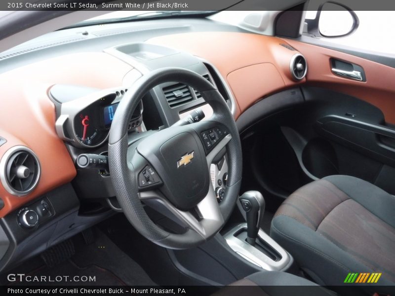 Summit White / Jet Black/Brick 2015 Chevrolet Sonic LT Sedan