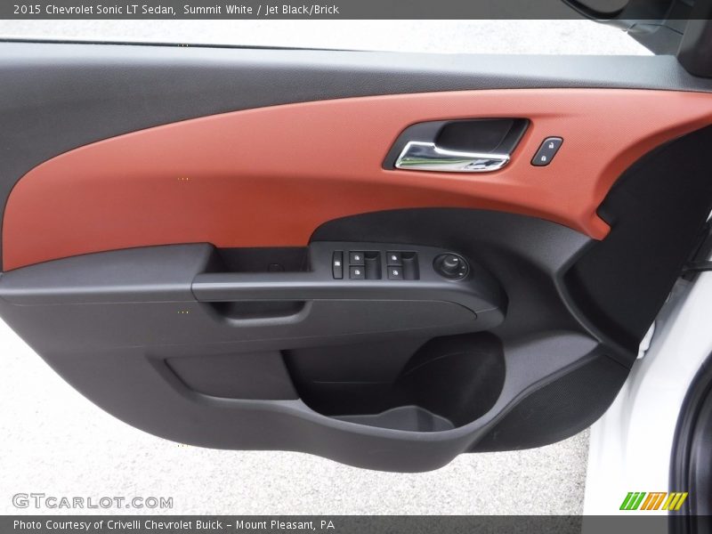 Summit White / Jet Black/Brick 2015 Chevrolet Sonic LT Sedan