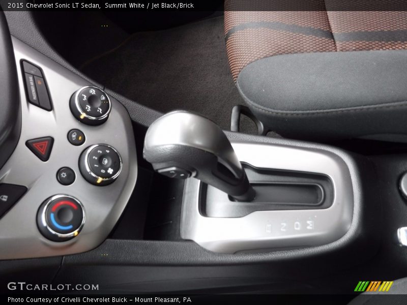 Summit White / Jet Black/Brick 2015 Chevrolet Sonic LT Sedan
