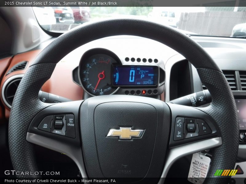 Summit White / Jet Black/Brick 2015 Chevrolet Sonic LT Sedan