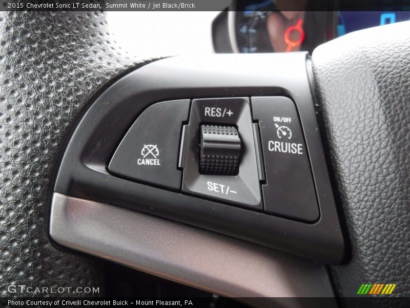 Summit White / Jet Black/Brick 2015 Chevrolet Sonic LT Sedan