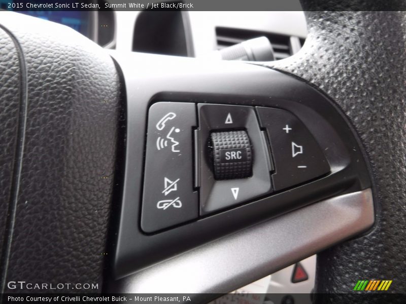 Summit White / Jet Black/Brick 2015 Chevrolet Sonic LT Sedan
