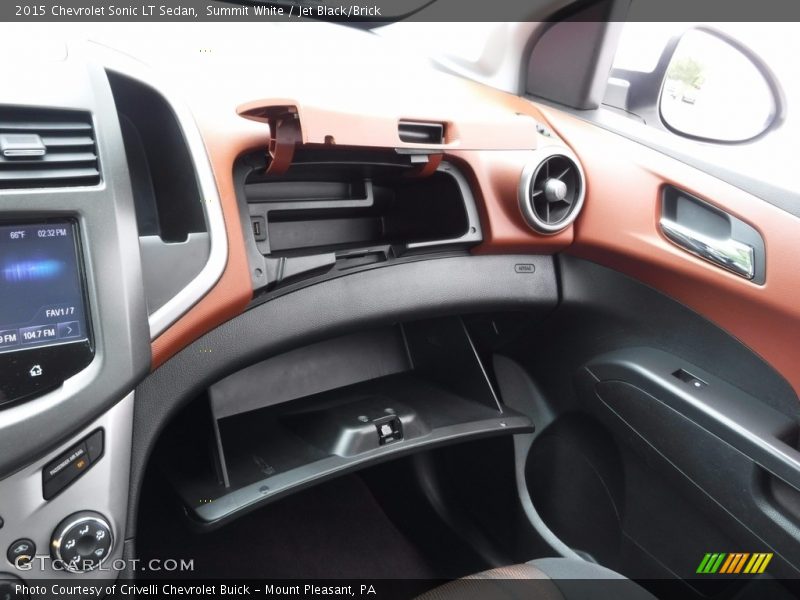 Summit White / Jet Black/Brick 2015 Chevrolet Sonic LT Sedan