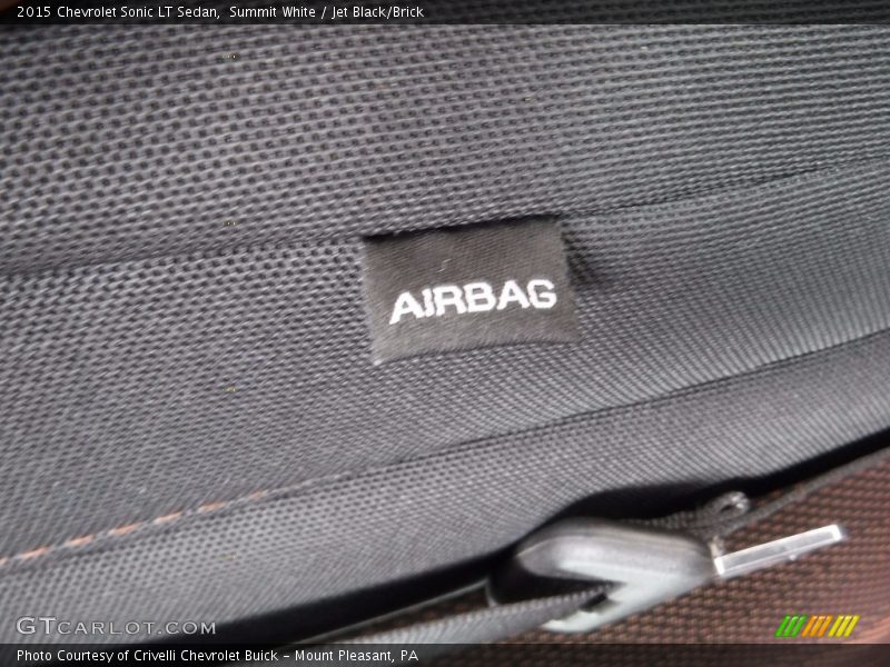 Summit White / Jet Black/Brick 2015 Chevrolet Sonic LT Sedan