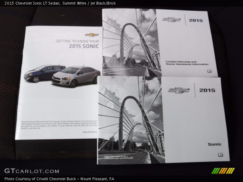 Summit White / Jet Black/Brick 2015 Chevrolet Sonic LT Sedan