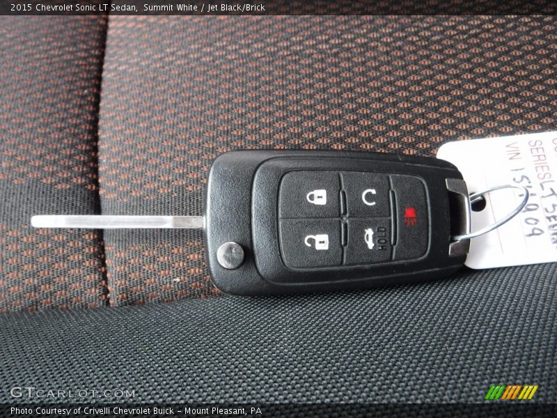 Summit White / Jet Black/Brick 2015 Chevrolet Sonic LT Sedan