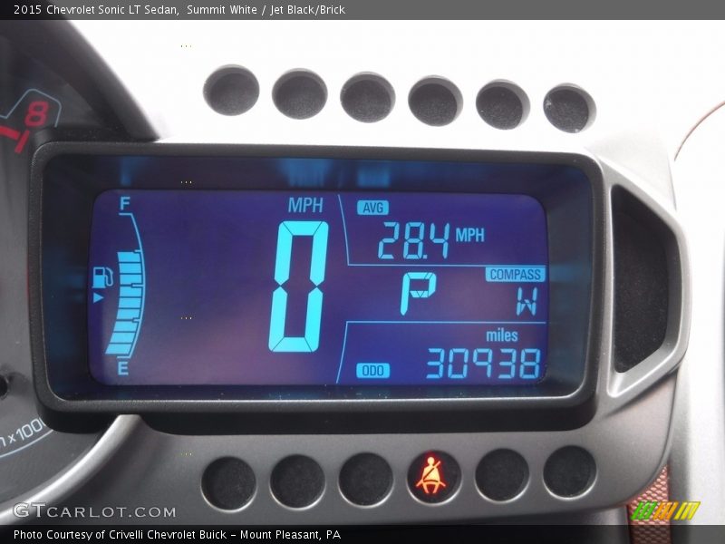 Summit White / Jet Black/Brick 2015 Chevrolet Sonic LT Sedan