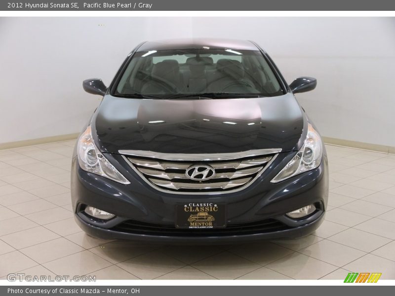 Pacific Blue Pearl / Gray 2012 Hyundai Sonata SE