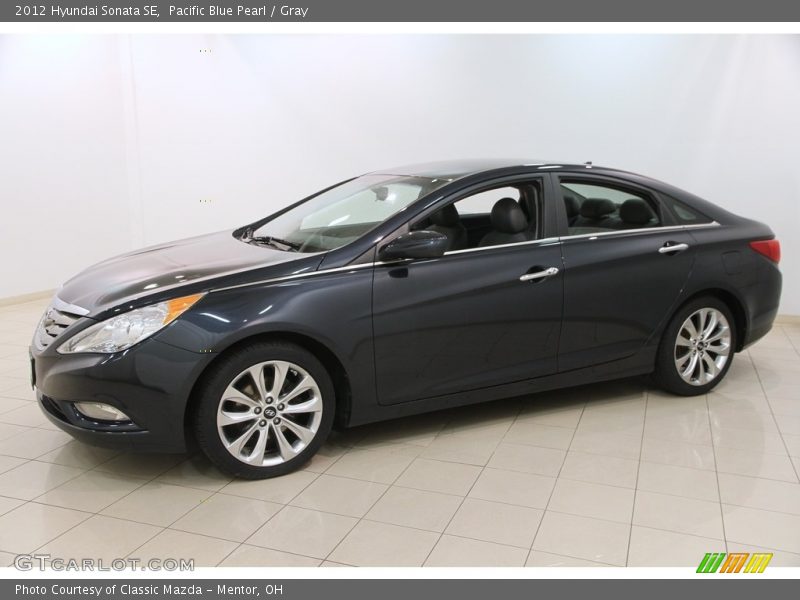 Pacific Blue Pearl / Gray 2012 Hyundai Sonata SE