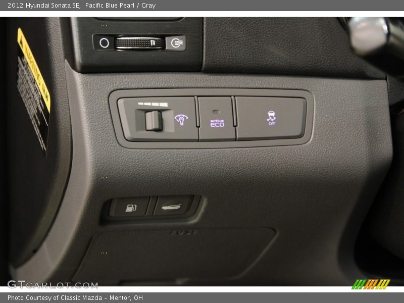 Pacific Blue Pearl / Gray 2012 Hyundai Sonata SE