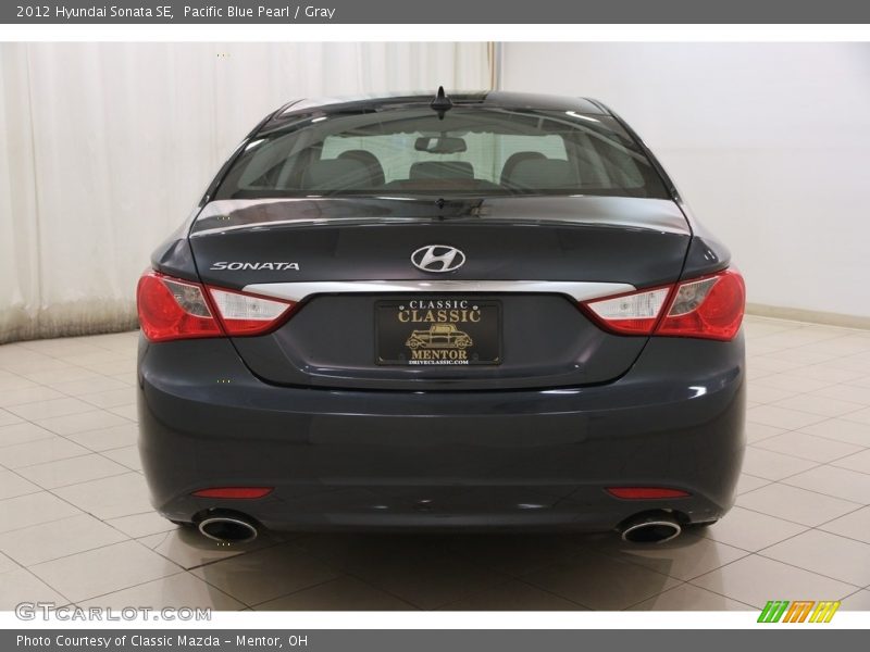 Pacific Blue Pearl / Gray 2012 Hyundai Sonata SE