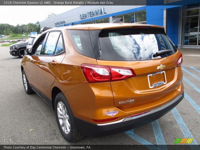 Orange Burst Metallic / Medium Ash Gray 2018 Chevrolet Equinox LS AWD
